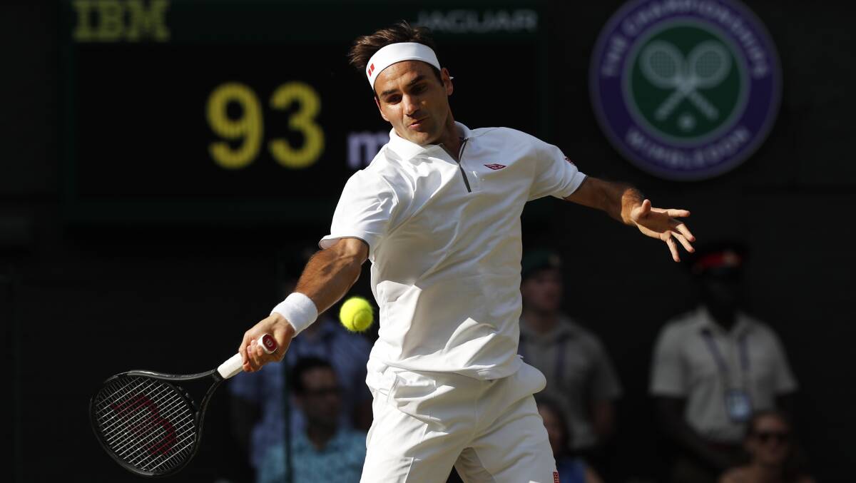 Roger Federer defeated Rafael Nadal during their semi-final. Picture: AP