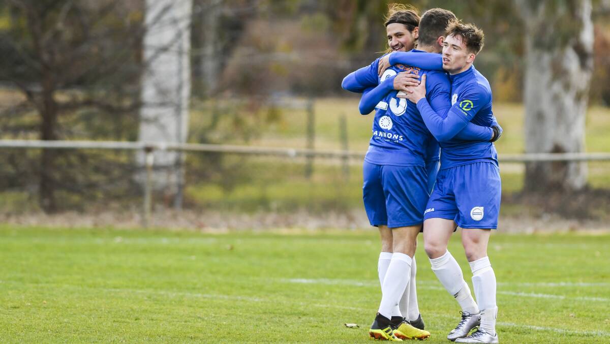 Canberra Olympic sit only one-point behind Tigers FC on the premier league ladder. Picture: Dion Georgopoulos