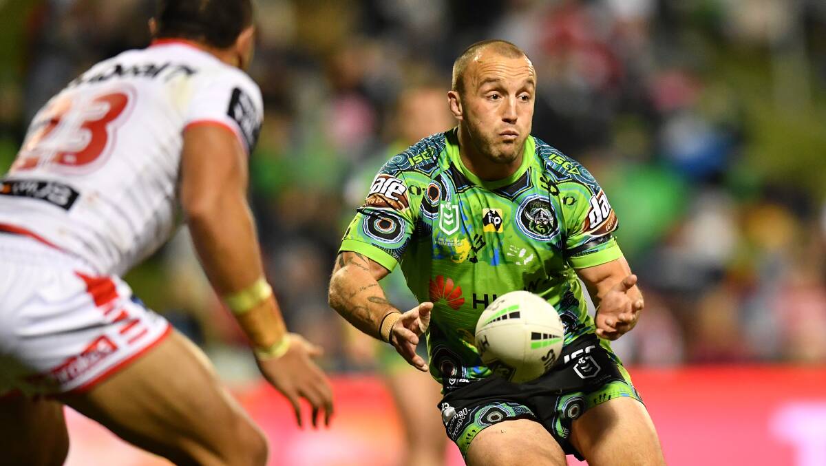 Josh Hodgson of the Raiders. Picture: AAP Image/Dean Lewins
