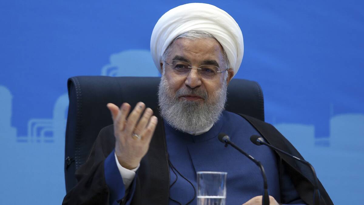 President Hassan Rouhani speaks in a meeting during his provincial tour to the North Khorasan, Iran, on July 14, 2019. . Picture: Iranian Presidency Office via AP