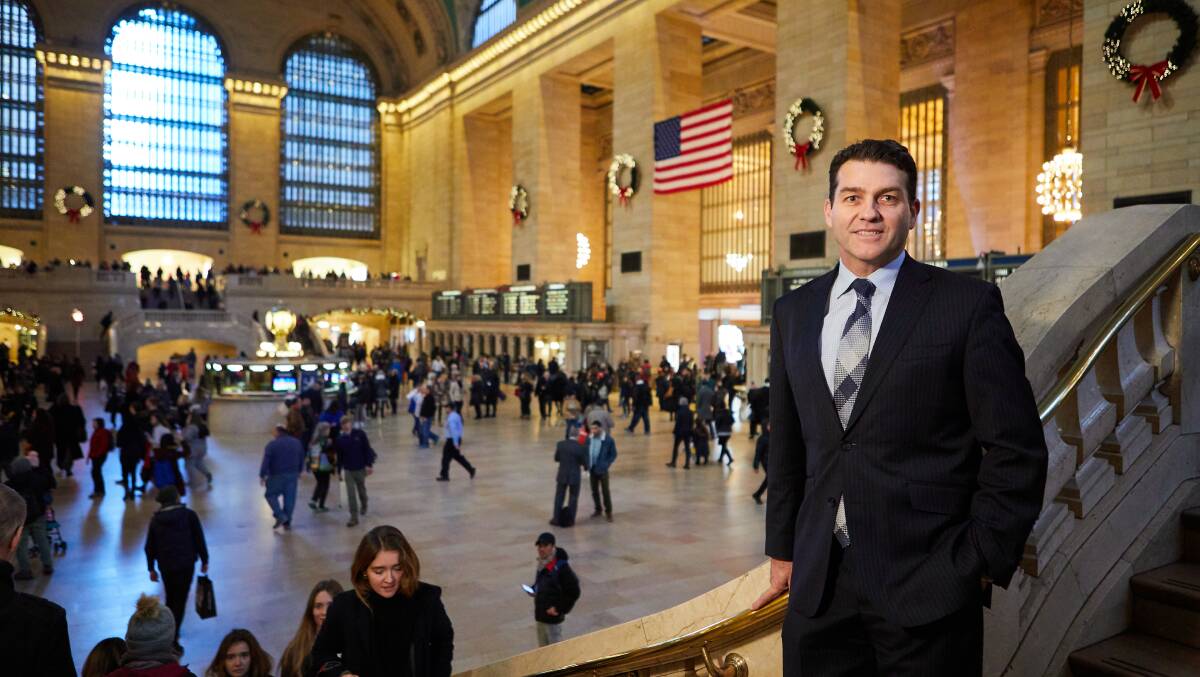 Lendlease Americas chief executive Denis Hickey in New York's Grand Central Station, which the developer restored in 1999. Picture: David Ford
