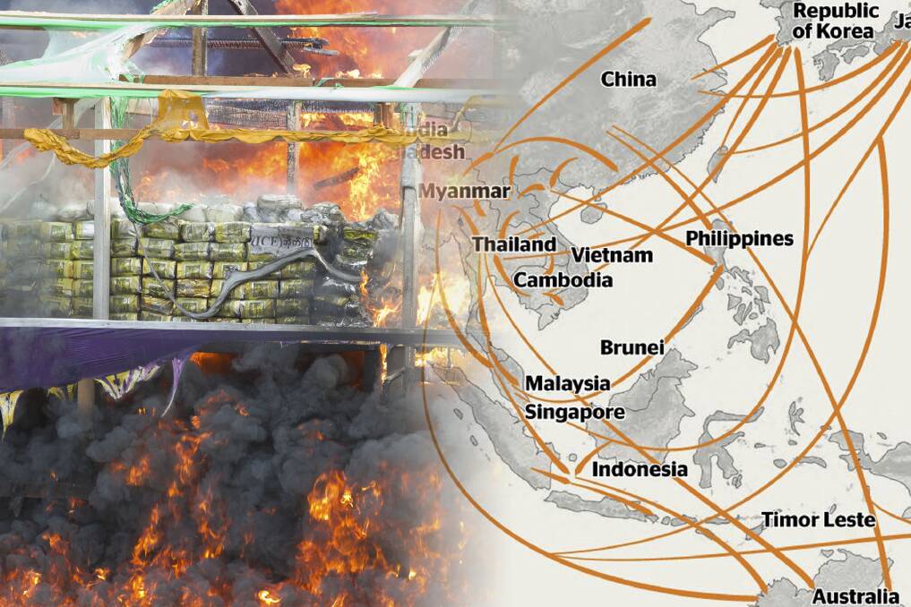 The flourishing illegal drug network in South-East Asia. Picture: AP