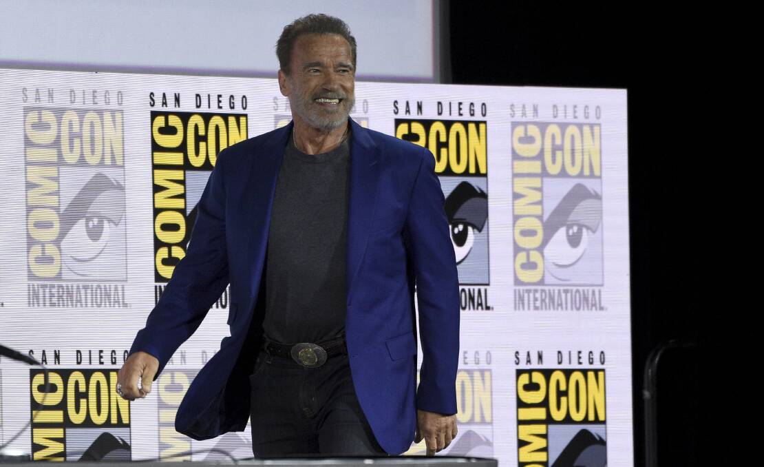 Arnold Schwarzenegger at Comic-Con International. Picture: Chris Pizzello/Invision/AP