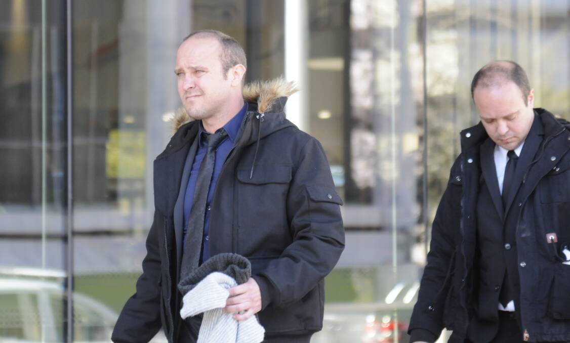 Joshua, left, and Kenan Tiffen leave the ACT Magistrates Court after an appearance last year.