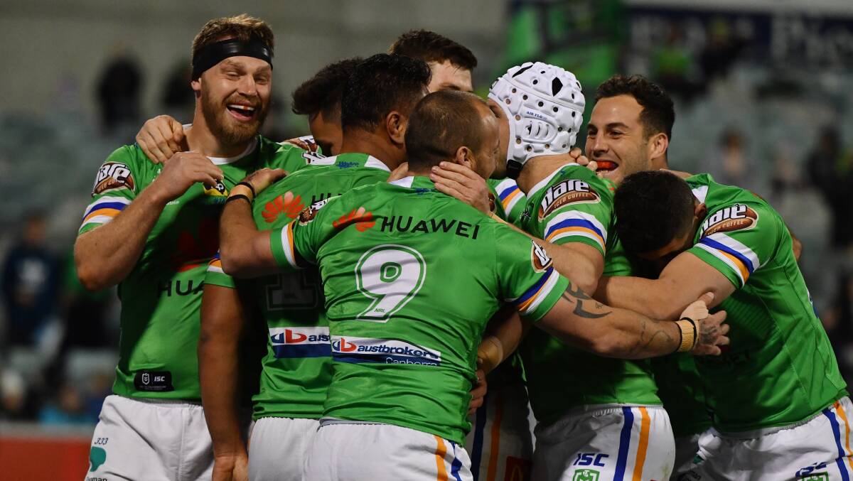 The Raiders are a title threat according to Parramatta legend Peter Sterling. Picture: AAP Image/Mick Tsikas