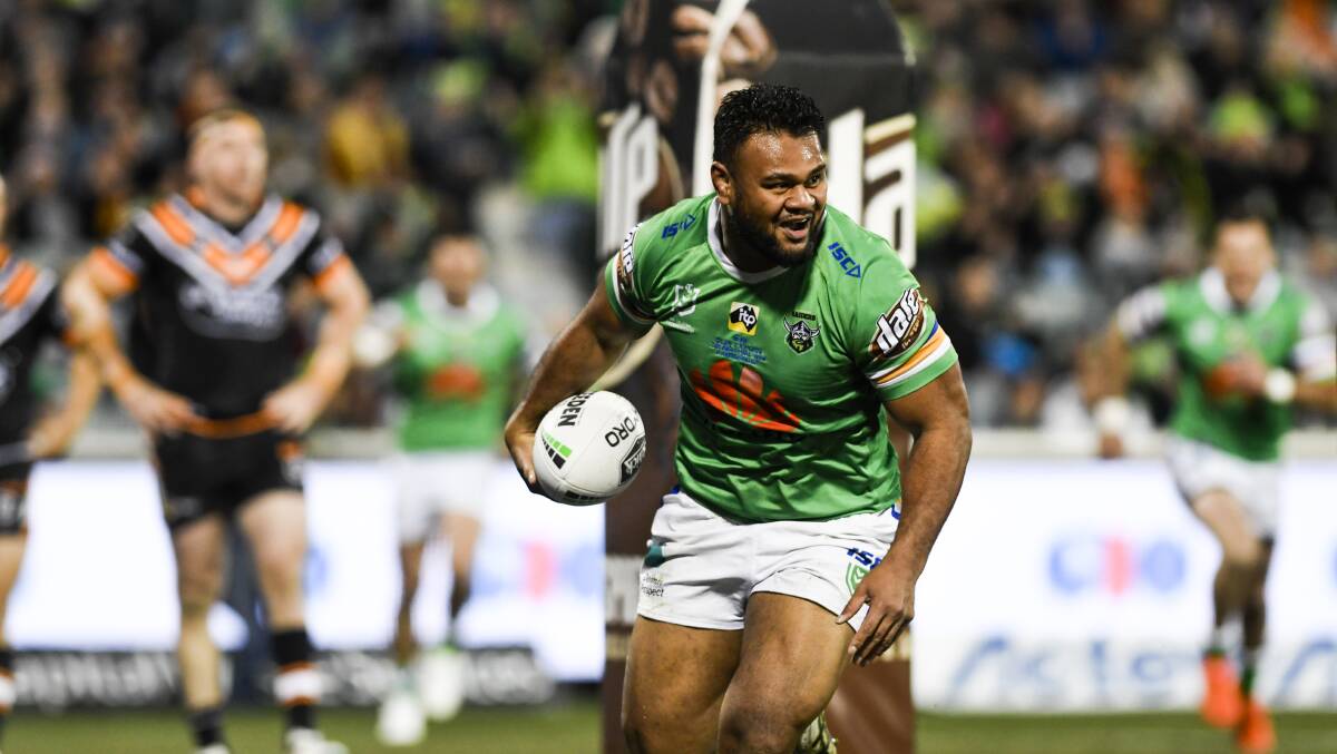 Raiders prop Dunamis Lui is the unsung hero of the forward pack. Picture: Dion Georgopoulos