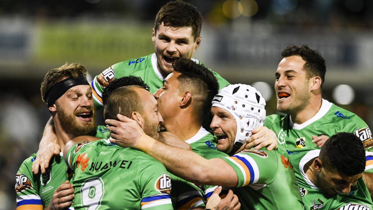 The Green Machine are favourites to win the NRL premiership. Picture: Dion Georgopoulos