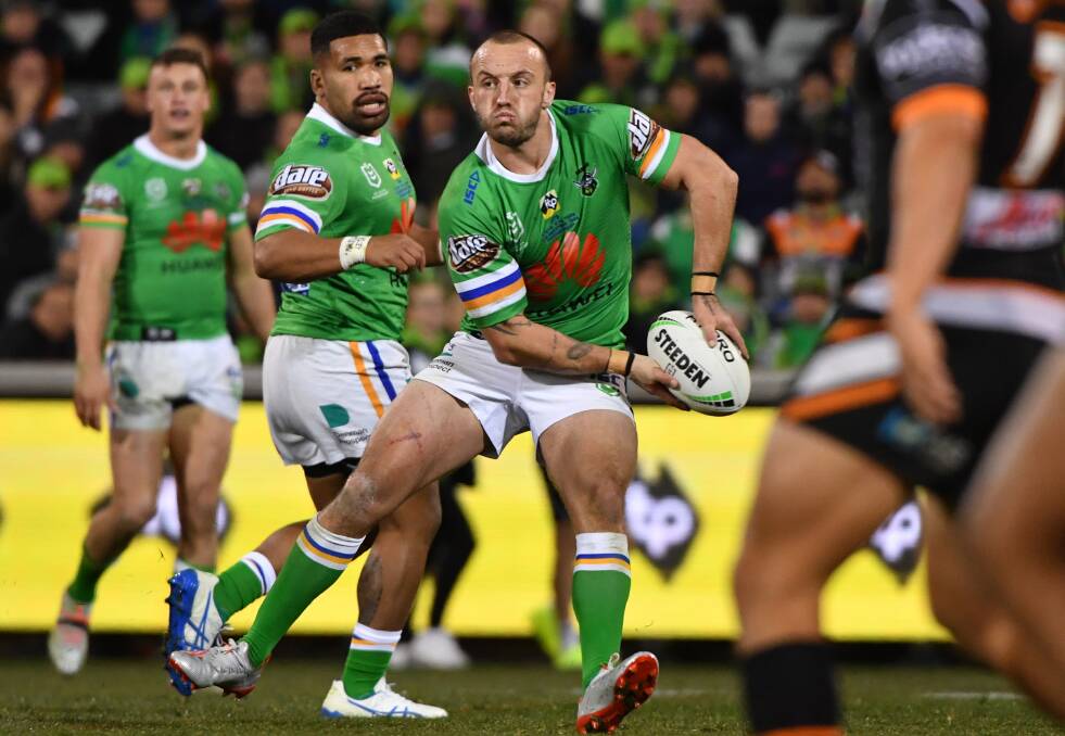 Broncos legend Darren Lockyer says Raiders hooker Josh Hodgson is the key to their attack. Picture: AAP Image/Mick Tsikas