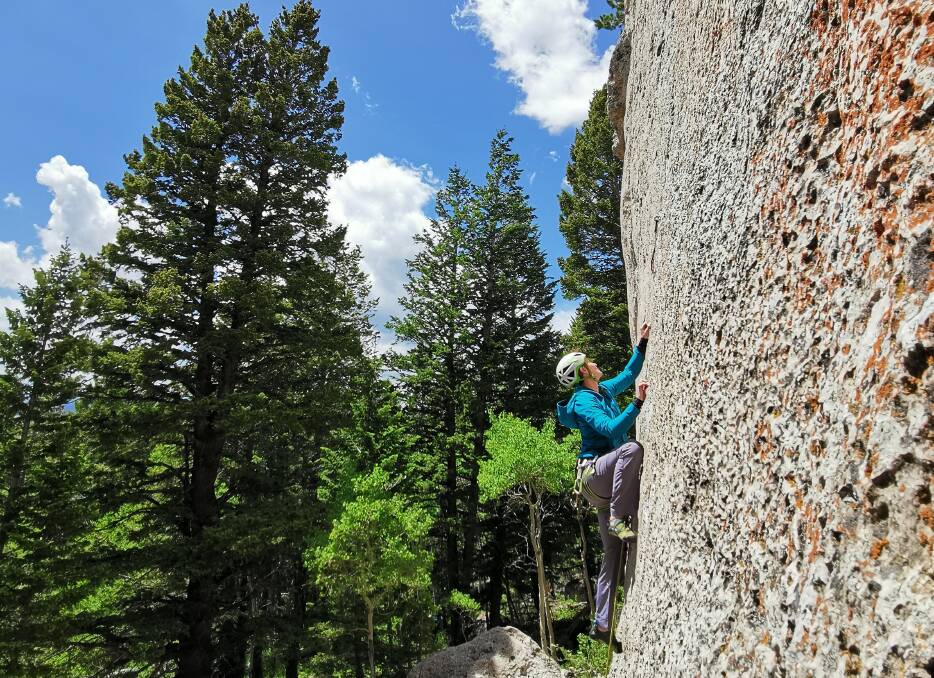 Canberra woman Caitlin Horan climbing in Yosemite National Park in the US in 2019. Picture: Supplied. 