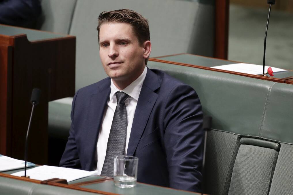 Liberal MP Andrew Hastie has been criticised for comments he made linking the rise of China to that of Nazi Germany. Picture: Alex Ellinghausen