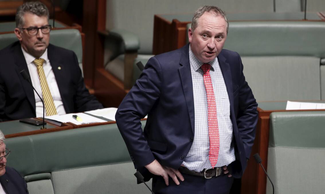 Nationals MP Barnaby Joyce says John Anderson should keep his morality out of politics. Picture: Alex Ellinghausen