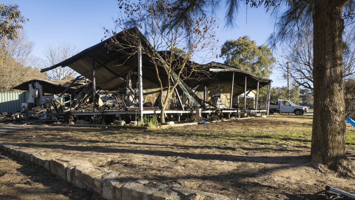 The Brown family home outside Dalton was destroyed in a tragic fire on Monday. Picture: Sitthixay Ditthavong