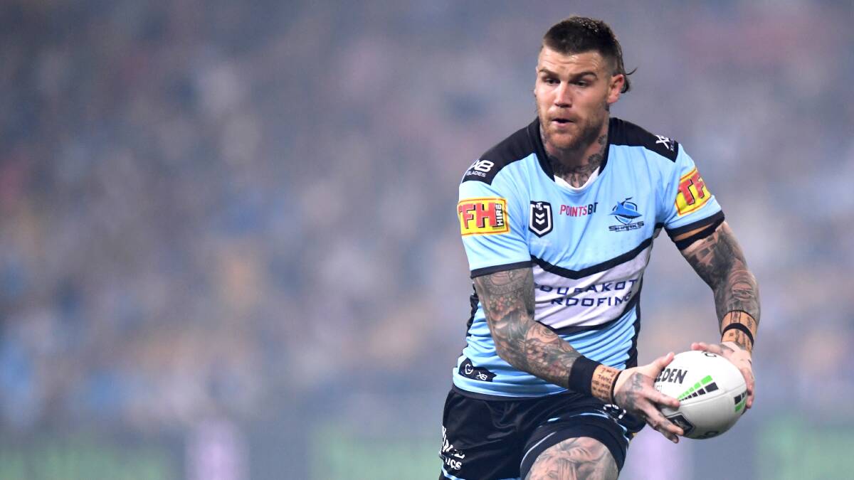 Cronulla centre Josh Dugan has been shopped to the Raiders. Picture: NRL Photos
