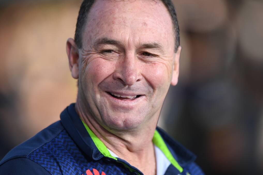Raiders coach Ricky Stuart is happy with how his team's going. Picture: AAP Image