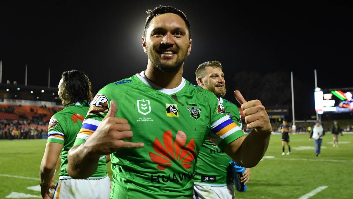 Raiders winger Jordan Rapana's manager is in talks with other clubs. Picture: AAP Image/Joel Carrett