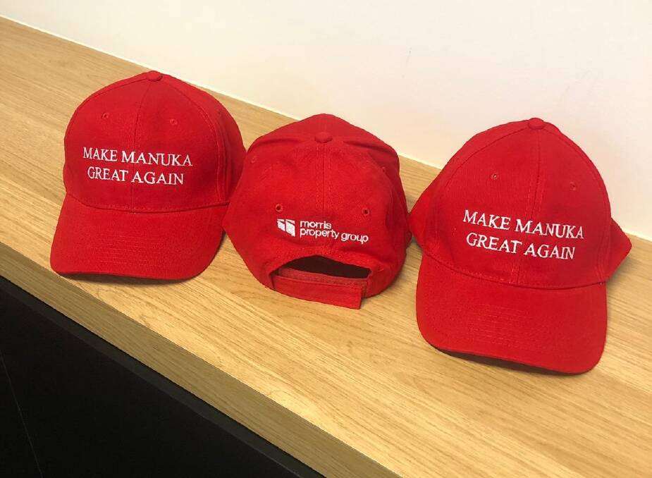 The Make Manuka Great Again caps.