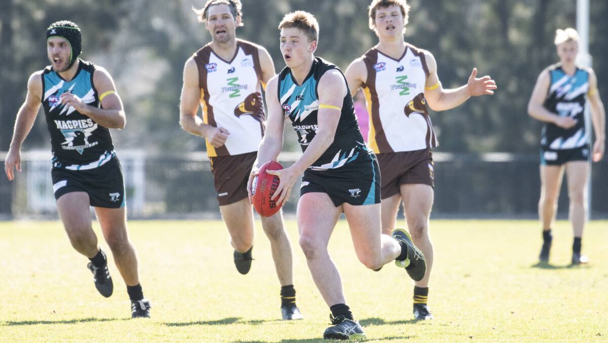 Belconnen young gun Max Monaghan played a starring role in the Magpies' huge victory. Picture: Sitthixay Ditthavong