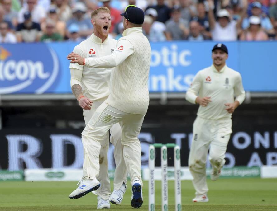 Ben Stokes, left, was in unbelievable form during the third Test. Picture: AP