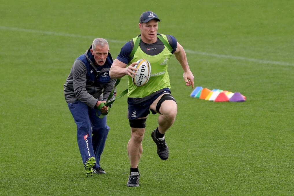 David Pocock has been doing modified training at Wallabies camp. Picture: AAP