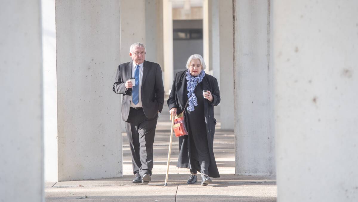 Lawyer Allan Anforth with Michaela Banerji at the High Court. Picture: Karleen Minney.