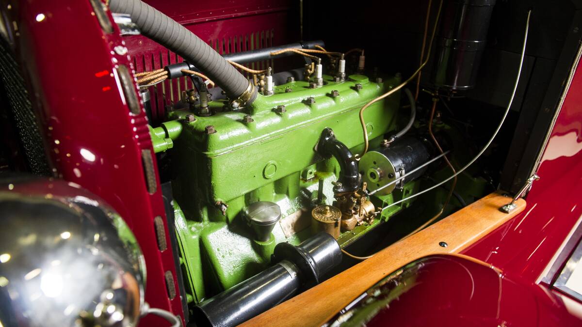 The Rutenberg engine in the 1918 Australian Six required each cylinder to be manually filled with fuel before driving. Picture: Dion Georgopoulos