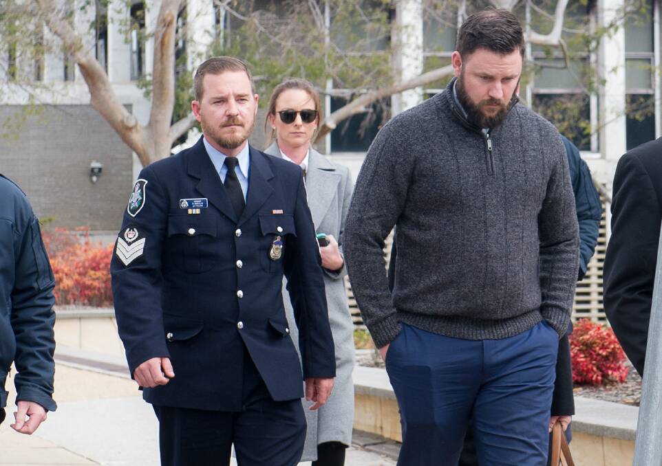 Sergeant Nathan Macklin, left, gave evidence at an inquest into the death of Anthony Caristo on Friday.