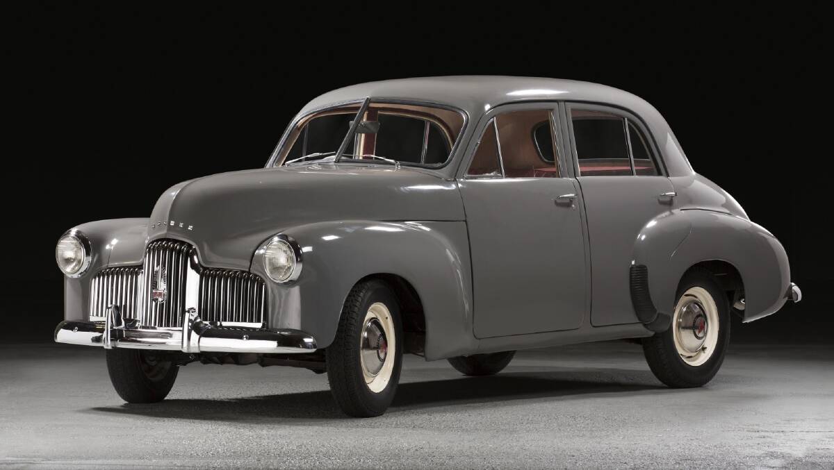 The 1949 Holden Model 48-215 sold to industrialist Essington Lewis, believed to be the first Holden sold commercially in Australia. Picture: National Museum of Australia