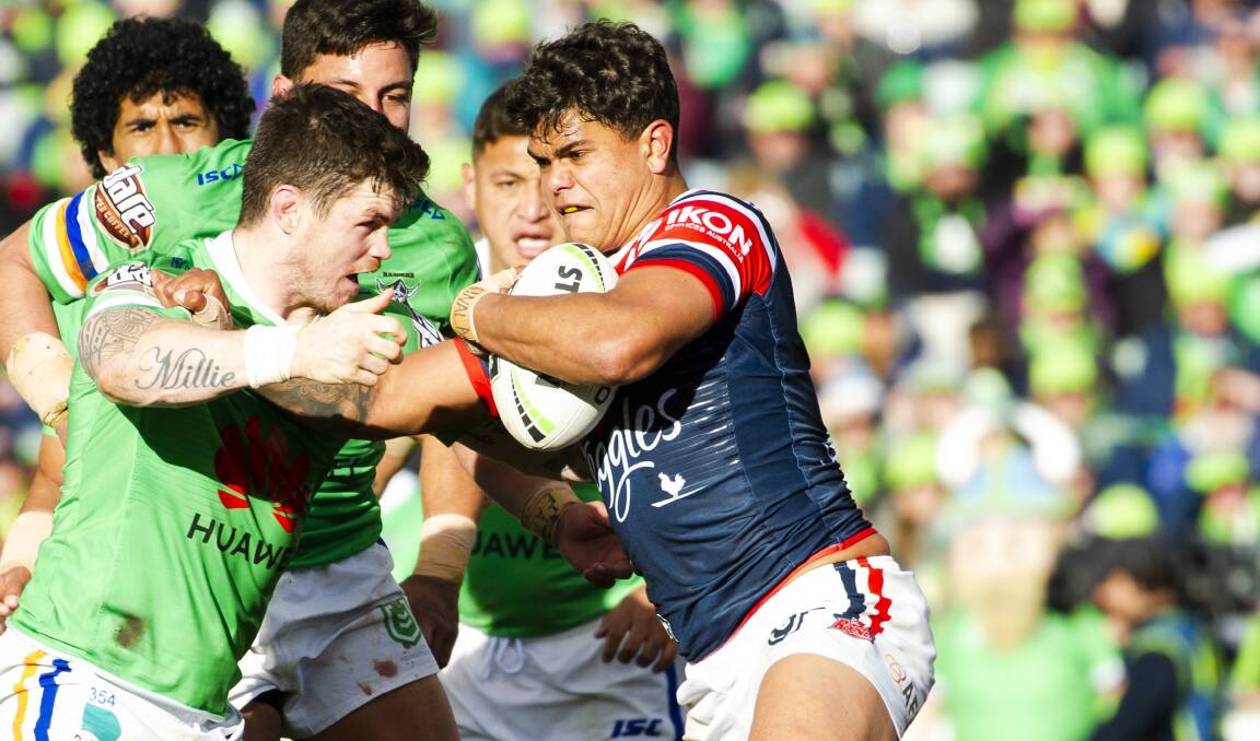 Latrell Mitchell will continue to call out people for racial slurs. Picture: Jamila Toderas