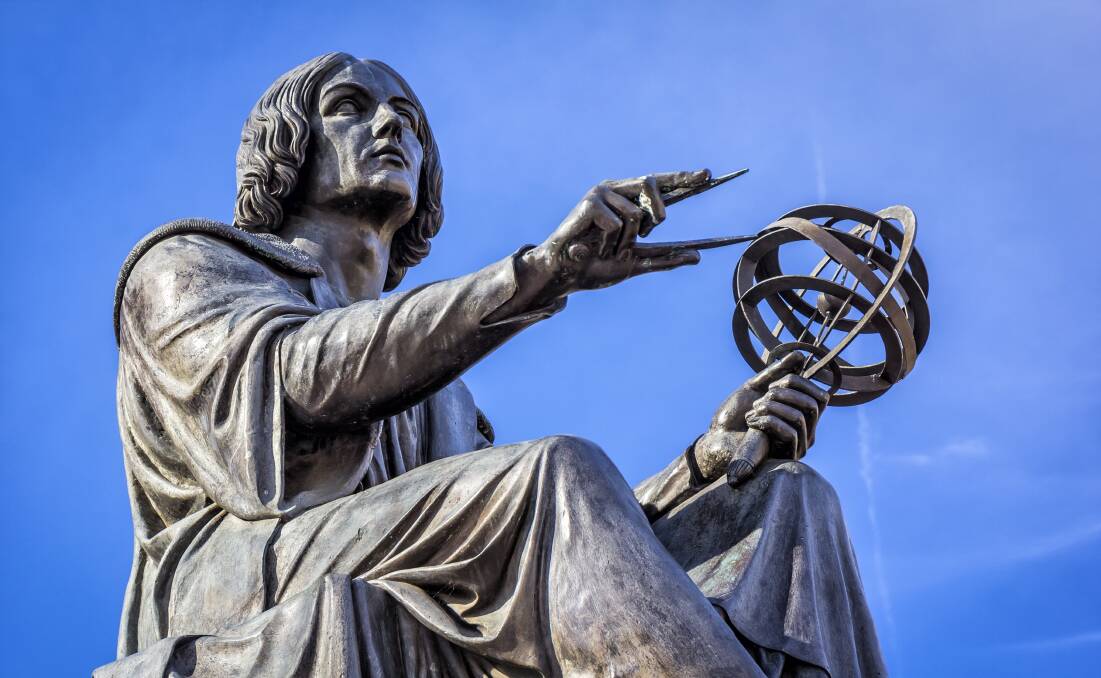 A statue of astronomer Nicolaus Copernicus made by Bertel Thorvaldsen in 1822.