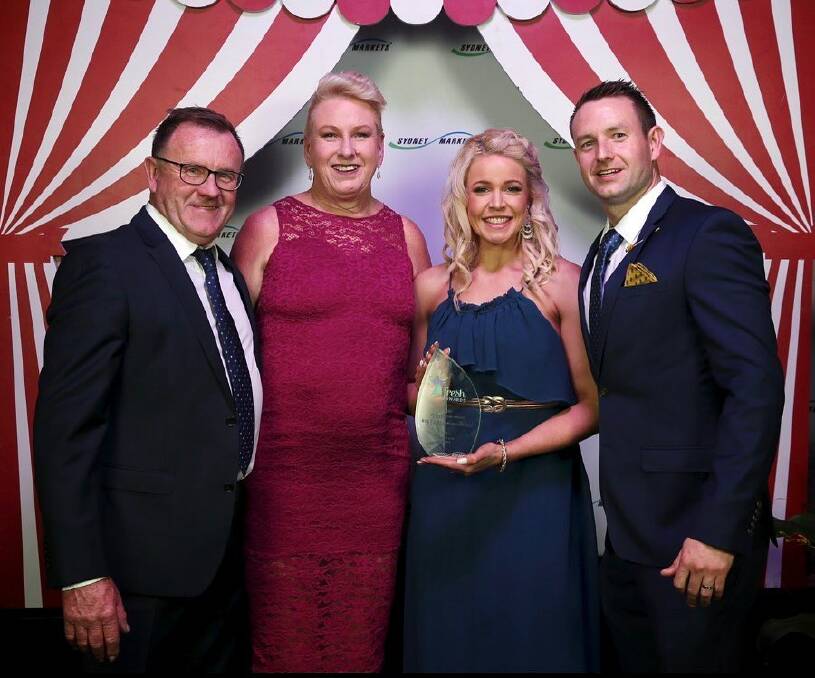 Ziggy's owners Ken and Toni Irvine and daughter-in-law Susie and son Todd at the recent Sydney Markets Fresh Awards.