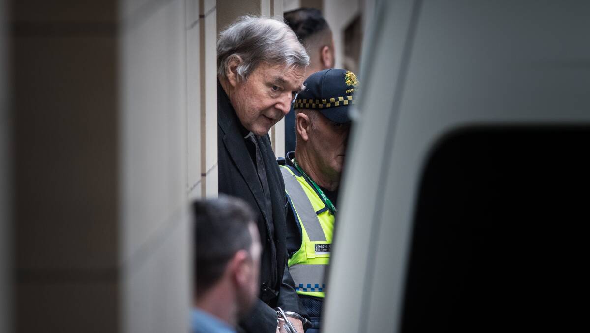 George Pell arrives at Supreme Court of Victoria for his appeal. Picture: Jason South