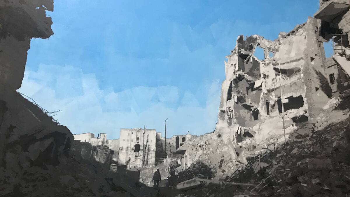 untitled #1 (view to Aleppo Citadel), by Luke Cornish.