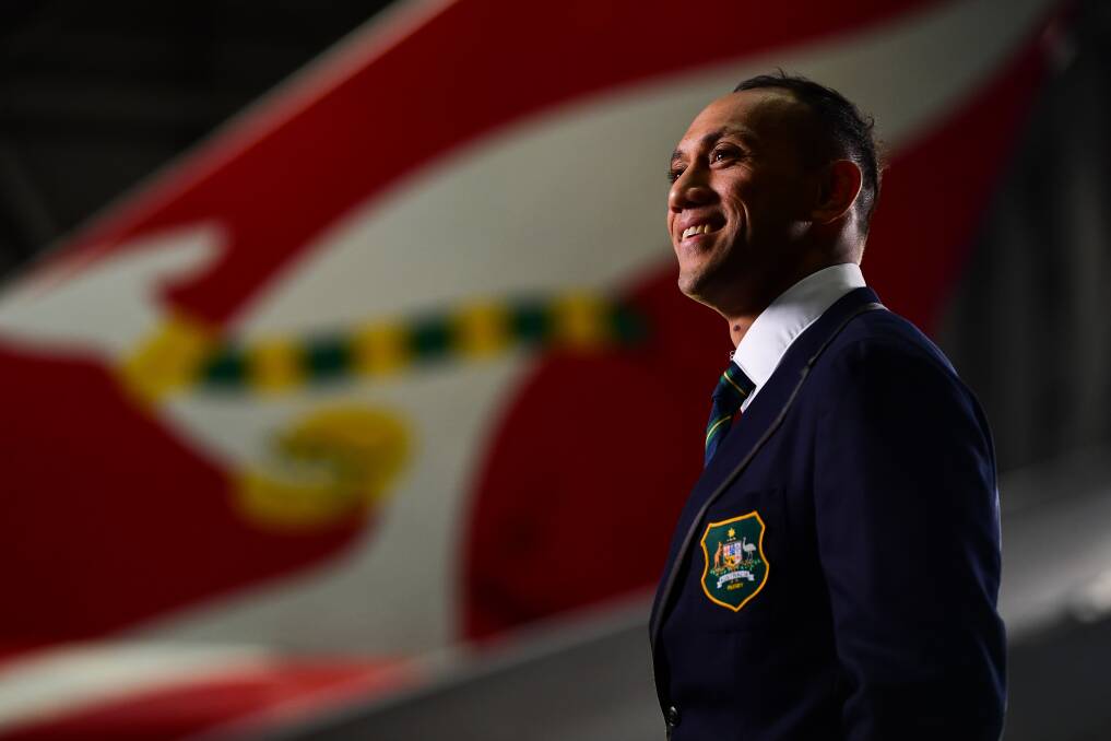 Christian Lealiifano at the Wallabies' World Cup announcement on Friday. Picture: Rugby AU Media/Stuart Walmsley