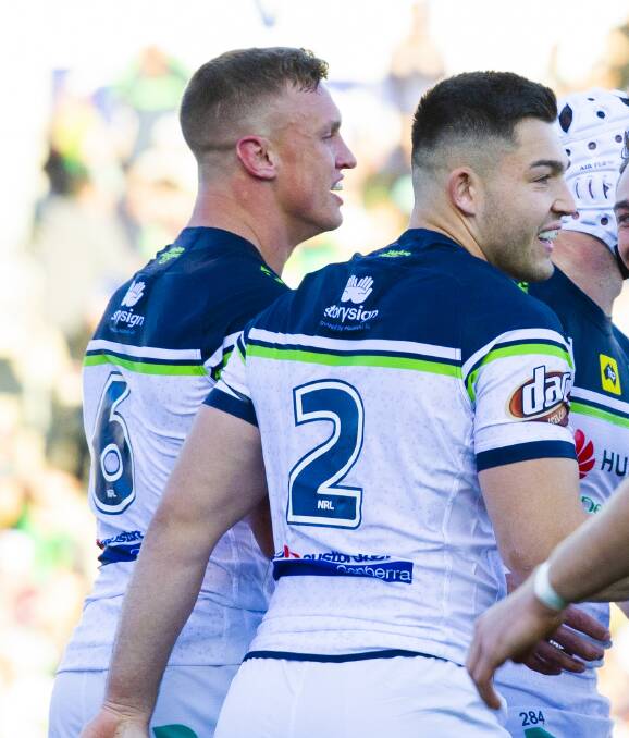 Raiders Jack Wighton and Nick Cotric have been added to the Blues squad. Picture: Jamila Toderas