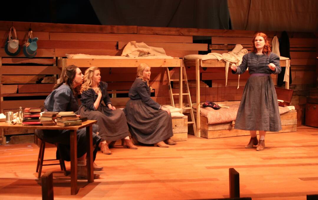From left, Natasha Vickery as Hannah, Joanna Richards as Ellen, Eliza Jennings as Molly and Phoebe Heath as Sarah in Belfast Girls. Picture: Cathy Breen