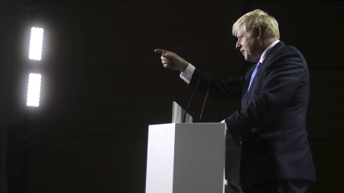 Britain's Prime Minister Boris Johnson. The Bank of England warned in 2018 that a hard Brexit could be worse for Britain than the global financial crisis. Picture: AP