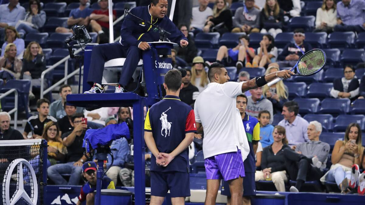 Nick Kyrgios is facing a potential 12-month suspension from ATP. Picture: AP 