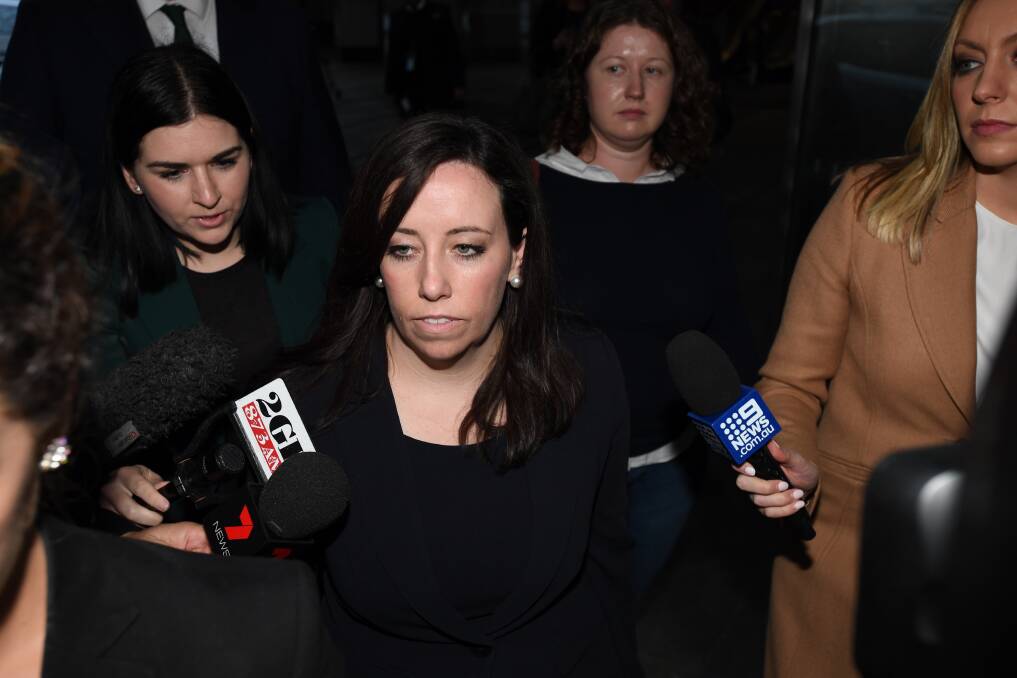 Kaila Murnain leaves the NSW Independent Commission Against Corruption inquiry. Picture: AAP