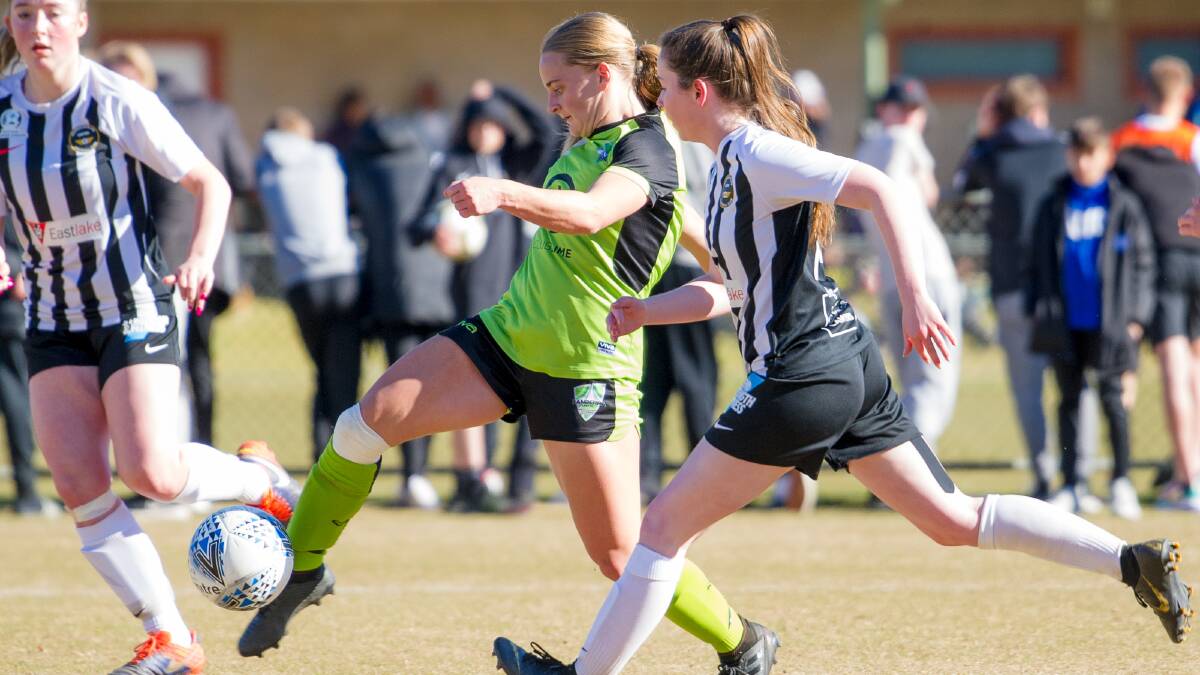 Hayley Taylor-Young plays for Canberra United Academy in Capital Football's NPL competition. Picture: Elesa Kurtz