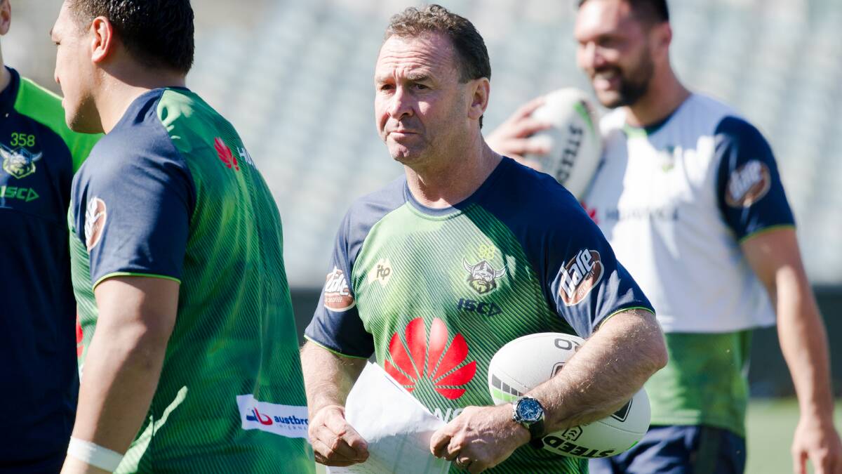 Canberra Raiders coach Ricky Stuart could be forced to make changes this week. Picture: Elesa Kurtz