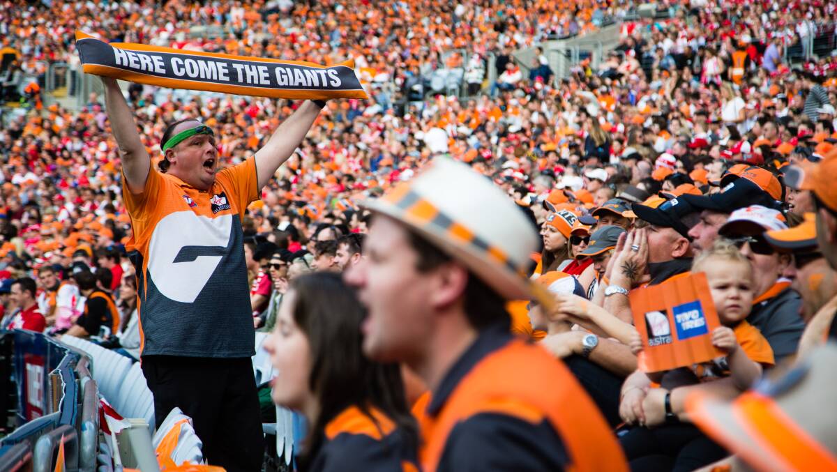 Giants fans could get a chance to watch the footy at Sydney Showground this weekend.