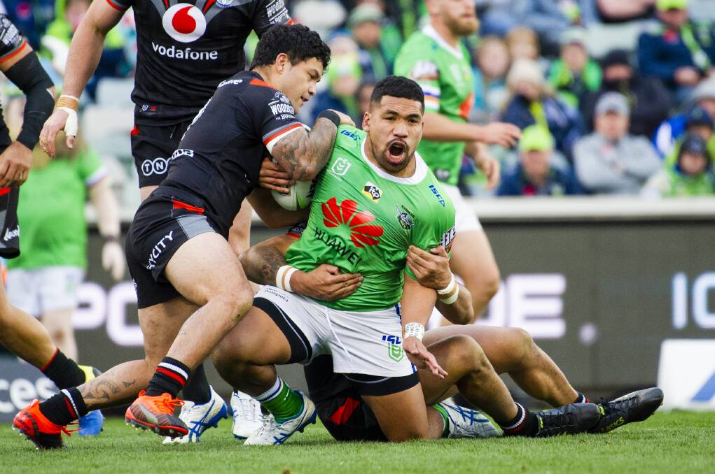 Raiders hooker Siliva Havili says the Warriors' ad-lib attack is the perfect finals preparation for their defence. Picture: Jamila Toderas