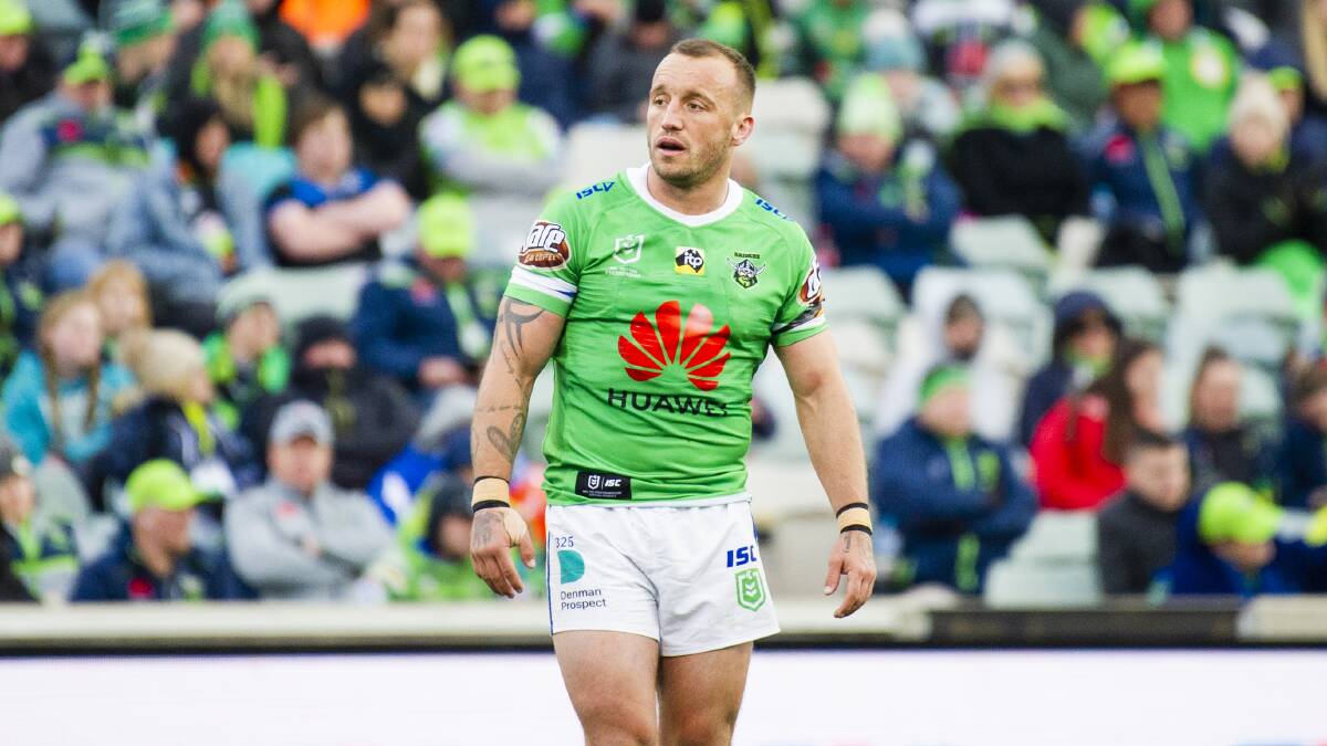 Raiders co-captain Josh Hodgson has contacted Young several times to ensure he's OK. Picture: Jamila Toderas