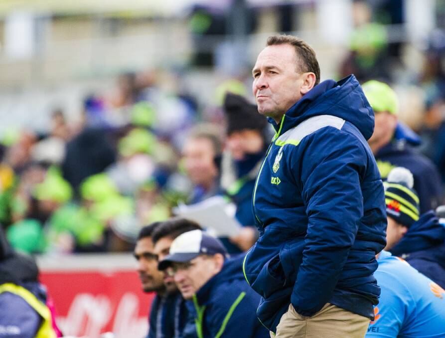Raiders co-coach Ricky Stuart wants this to be the start of sustained success for Canberra. Picture: Jamila Toderas