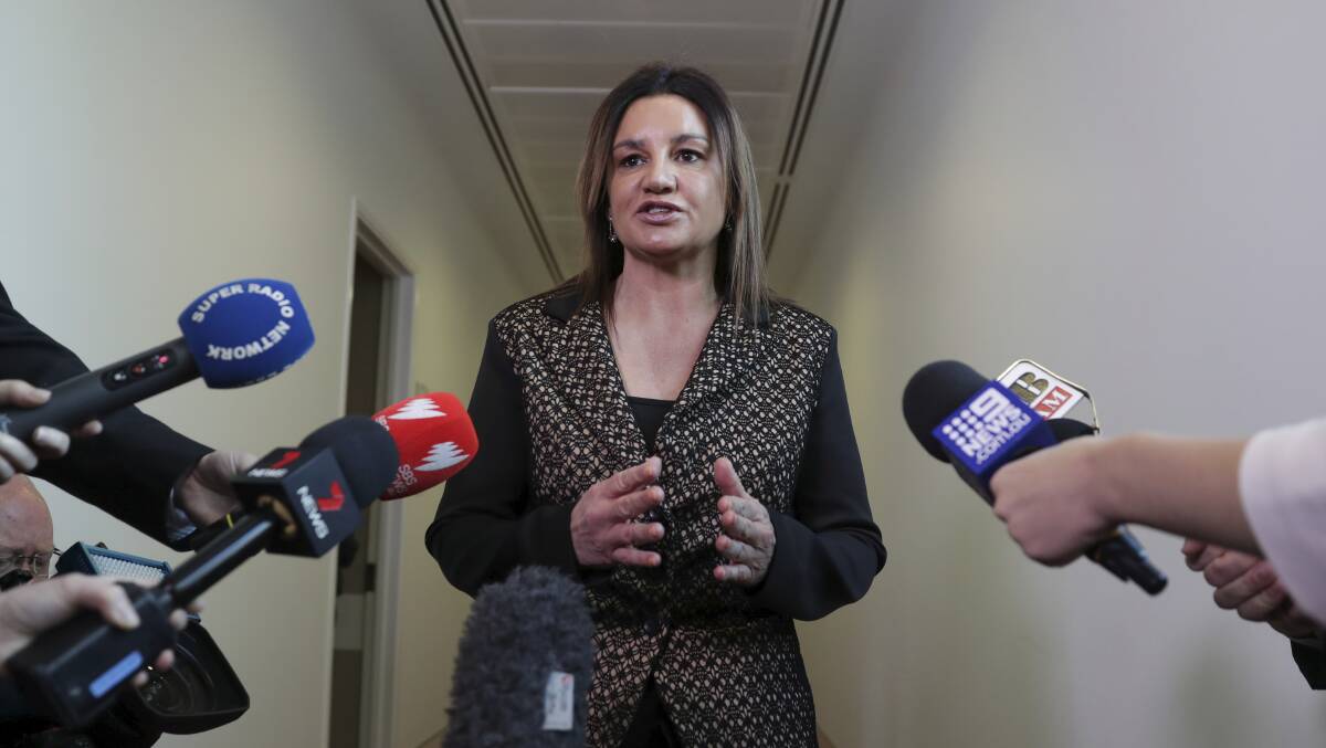 Crossbench Senator Jacqui Lambie holds the key to the government's success this week. Picture: Alex Ellinghausen