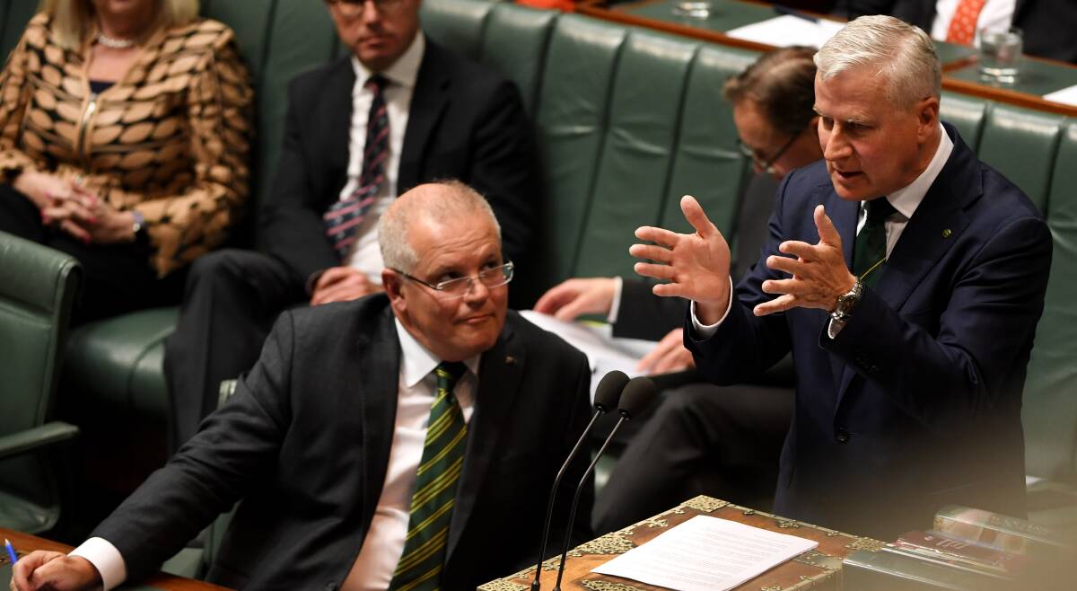 Prime Minister Scott Morrison and Deputy Prime Minister Michael McCormack. Picture: Getty Images