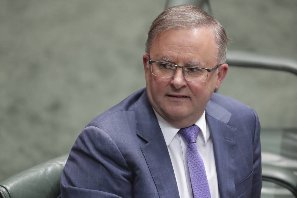 Opposition Leader Anthony Albanese during Question Time at Parliament House on Monday. Picture: Alex Ellinghausen