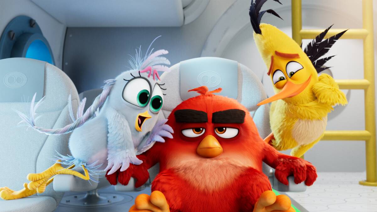 Silver (voiced by Rachel Bloom), Red (Jason Sudeikis) and Chuck (Josh Gad) in The Angry Birds Movie 2. The sequel is loaded with subplots and incidents that are sometimes diverting but mostly feel like they are included to pad out the running time. 