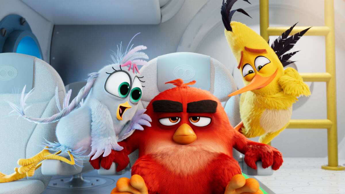 Silver (Rachel Bloom), left, Red (Jason Sudeikis) and Chuck (Josh Gad) in The Angry Birds Movie 2. Picture: Supplied