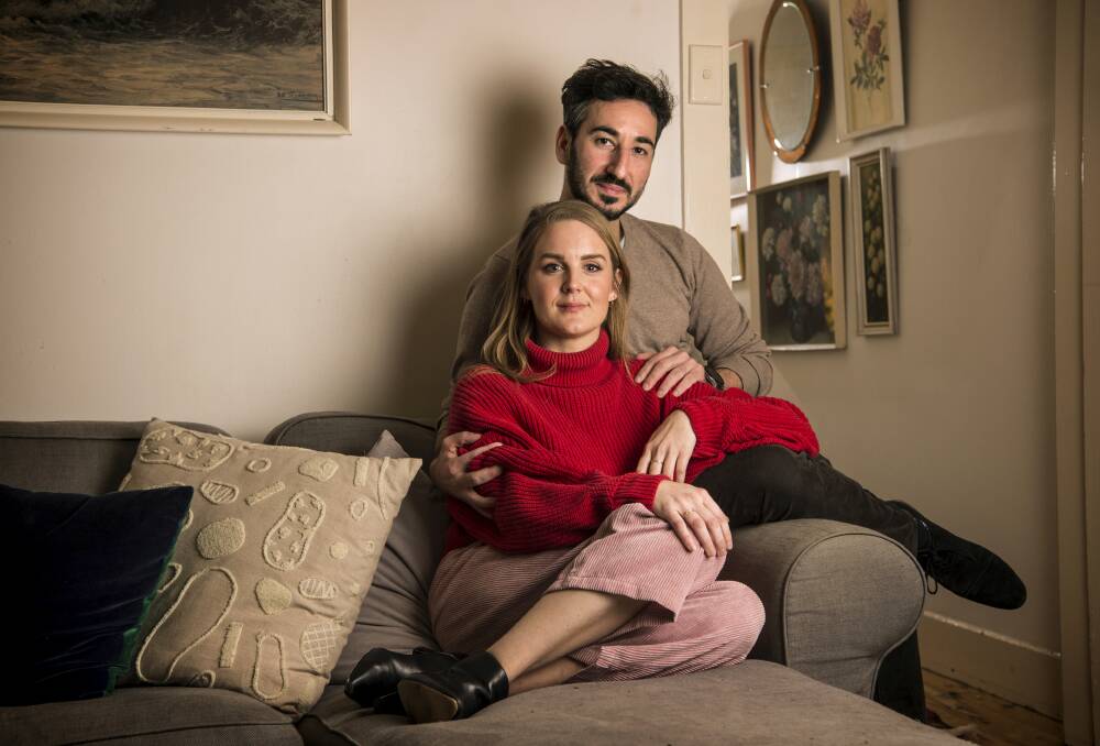 Morgan and Adam, from Sydney, who reconsidered their desire to have children because of climate change. Picture: Steven Siewert